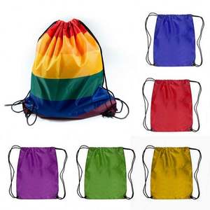 Customized Logo 210D Polyester <b>Drawstring</b> <b>Backpack</b> Marathon Gym Traveling Sports Bags <b>Drawstring</b> Gift <b>Backpack</b> Bag - Product Image 4