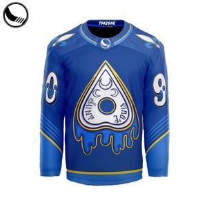 Maillots de hockey sur glace personnalisés BETHERIVAL, motif de couture par sublimation - 100% polyester, séchage rapide, impression par sublimation totale - Product Image 2
