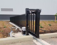Modern design elektrische automatische aluminium schuifpoorten huisbeveiliging hek decoratief metalen vloer 3D-modellering 6 voet