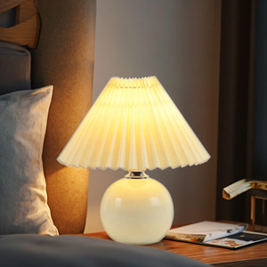 Creative Nordic <strong>Ceramic</strong> Small Square <strong>Table</strong> <strong>Lamp</strong> with Flexible AC LED Modern Design for Living Room Night Light - Product Image 5