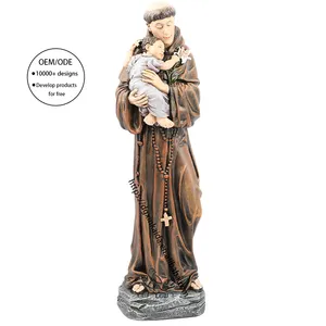 Factory wholesale catholic religious statues resin catholic religious statues statue anthony catholic