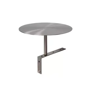 Table ronde murale robuste et peu encombrante en acier inoxydable, table de bistrot, table de café, table de bar, table d'appoint - Product Image 4