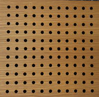 Panneaux de mur acoustiques en bois insonorisés de MDF avec le placage en bois de Kingkus
