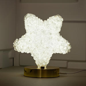 Lampe de table tactile <span class=keywords><strong>rechargeable</strong></span> HZ moderne et minimaliste, étoiles et <span class=keywords><strong>lune</strong></span> en cristal, pour chambre à coucher, chevet, cadeau, autres objets artisanaux en cristal - Product Image 4