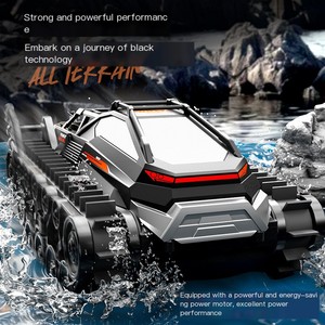 Auto radiocomandata cingolata impermeabile 2.4GHz ad alta velocità per tutti i terreni, veicolo corazzato in ABS con caricabatterie per bambini - Product Image 4