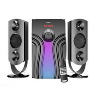Altavoces de computadora de 2.1 canales con subwoofer, altavoz RGB para juegos para PC, computadora de escritorio y portátil con BT, USB, AUX y control remoto