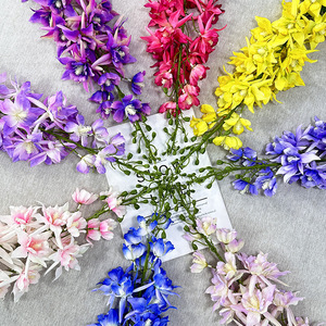 Guirlandes de fleurs artificielles Cattleya en soie, faites à la main, décoration de mariage, ornement de maison, accessoire de photographie, multicolores, longues tiges - Product Image 4