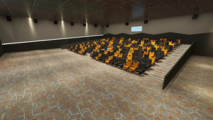 Tapis d'usine étoile mur à mur <span class=keywords><strong>cinéma</strong></span> moderne coloré théâtre tache et résistant au feu coupe Pile Nylon imprimé tapis - Product Image 2