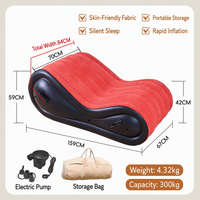 Canapé gonflable ergonomique en forme de S, fauteuil gonflable en PVC floqué, portable et inclinable pour une utilisation en extérieur ou dans le salon