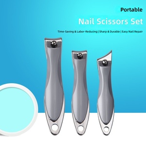 Ensemble de coupe-ongles en acier inoxydable, 3 pièces, ouverture à mâchoires larges, lame tranchante, coupe-ongles pour doigts et orteils, outils de manucure - Product Image 3
