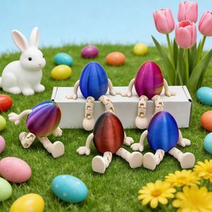 Nuovo Modello di Uovo di Coniglio Stampato in 3D, Giocattolo Pasquale per Bambini, Divertente e Flessibile, Angelo e <span class=keywords><strong>Diavolo</strong></span> in Cristallo, Giocattolo Uovo di Pasqua Stampato in 3D - Product Image 2