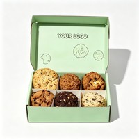 Boîte d'emballage en papier biodégradable de qualité alimentaire personnalisable pour biscuits, chocolats, pains, gâteaux, desserts, beignets, vente en gros