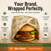 Papier d'emballage sandwich en aluminium cellulaire - Papier d'emballage alimentaire antiadhésif au toucher doux pour restaurants - Emballage pour hamburgers