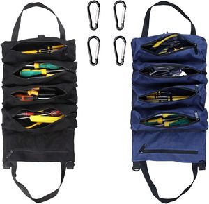 Échantillon gratuit : Sac de rangement enroulable multi-usage pour outils, pochette à clés, porte-outils suspendu, organiseur d'outils en toile - Product Image 6