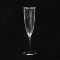 Flûtes à champagne en plastique recyclables 6oz et 9oz – Ensemble de vaisselle jetable