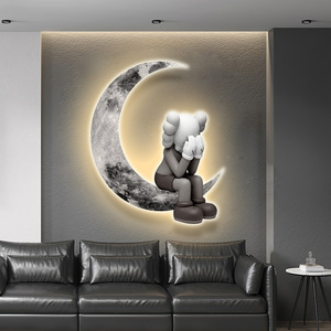 Dipinto Geometrico <span class=keywords><strong>su</strong></span> Tela 75X90CM, Pittura Moderna in <span class=keywords><strong>Vetro</strong></span> e Porcellana con LED, Cornice in Metallo Oro/Nero per Arredamento Casa - Product Image 4