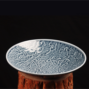 Pioneer Craftsman Asiatique Zen Dessin Animé Motif Porcelaine Assiette de Service avec Couvercle Forme Ronde pour Cuisine Hôtel Thé Boutique <span class=keywords><strong>Camping</strong></span> Utilisation - Product Image 3