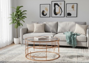 Mesa de centro de lujo de vidrio, diseño moderno con tapa de vidrio templado transparente para sala de estar, suministro al por mayor de muebles. - Product Image 2