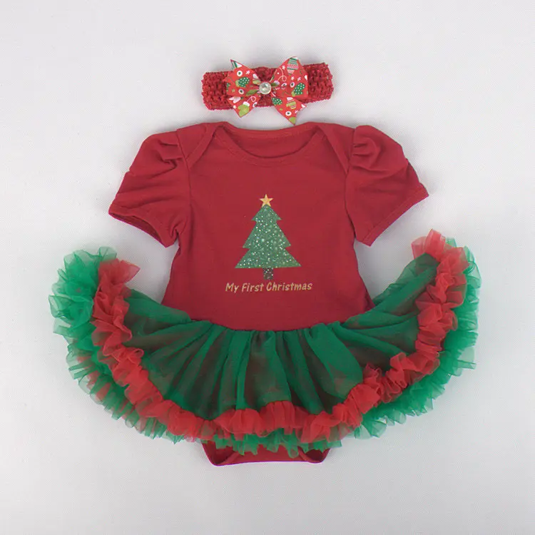 Новый продукт, рождественские детские комбинезоны с оборками для девочек, комплекты для одежды в США