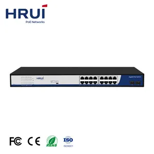 심천 OEM 16 포트 기가비트 지원 VLAN PoE 스위치 2 기가비트 SFP 포트 CCTV IP 카메라