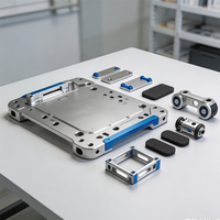 Chasis de Robot Personalizado, Pieza Estructural Mecanizada por CNC, Aluminio, Automatización Móvil de Almacenes, Base Ligera, Conjunto de Componentes