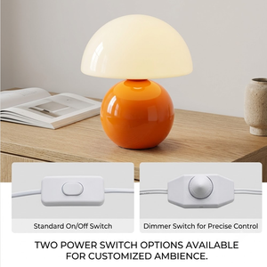 Retro Space Age Bedside Desk Light Cordless Rechargeable Night Light Mid Century Modern <strong>Funky</strong> Ceramic Mushroom <strong>Table</strong> <strong>Lamp</strong> - Product Image 3