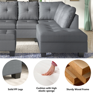 Sofás Cama OEM a Precios Bajos, Muebles de Sala Minimalistas Modernos, Sofá Reclinable Cómodo, Sofá Seccional para Sala de Estar - Product Image 5