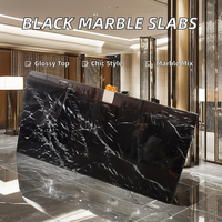Dalles de marbre noir Nero Marquina Toros de Turquie, design moderne de luxe, pierre naturelle polie avec veines blanches, pour escalier