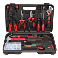 Boîte à outils de réparation électrique complète de 129 pièces avec pince à dénuder les fils, étui de transport en plastique