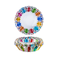 Fournitures professionnelles portables pour les ongles, coupelles à ongles en verre cristal coloré, plat à dappen, outil de beauté pour les salons de manucure