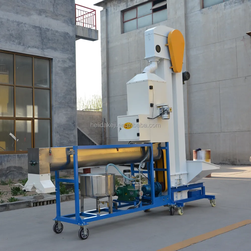 professional good quality wheat paddy rice corn beans cotton seeds grain seed evenly treating machine seed coating machine