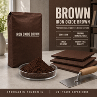 Harga Grosir Pabrik Pigmen Bubuk Oksida Besi Organik Coklat untuk Cat dan Pelapis Beton Fe2O3