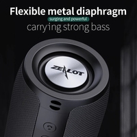 Speaker Mini Portabel Nirkabel ZEALOT S51 TWS 2024, Subwoofer Bass, Tahan Air, Speaker Outdoor, Boombox, AUX, TF, Stereo