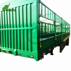Nouvelle remorque de semi-<span class=keywords><strong>camion</strong></span> de clôture utilisée pour le transport de bétail remorque de <span class=keywords><strong>camion</strong></span> remorque de transporteur de bétail à vendre - Product Image 1