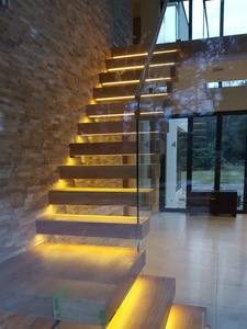 Escaleras de contrachapado de aluminio y <span class=keywords><strong>madera</strong></span> maciza, duraderas y modernas para el hogar, apartamento, almacén, Villa, Hotel, uso, <span class=keywords><strong>escalera</strong></span> <span class=keywords><strong>suspendida</strong></span> de alta calidad - Product Image 6