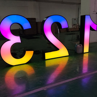 Enseignes électroniques extérieures personnalisées 3D 3ft 4ft 5ft RGB LED Grandes lettres lumineuses géantes numérotées