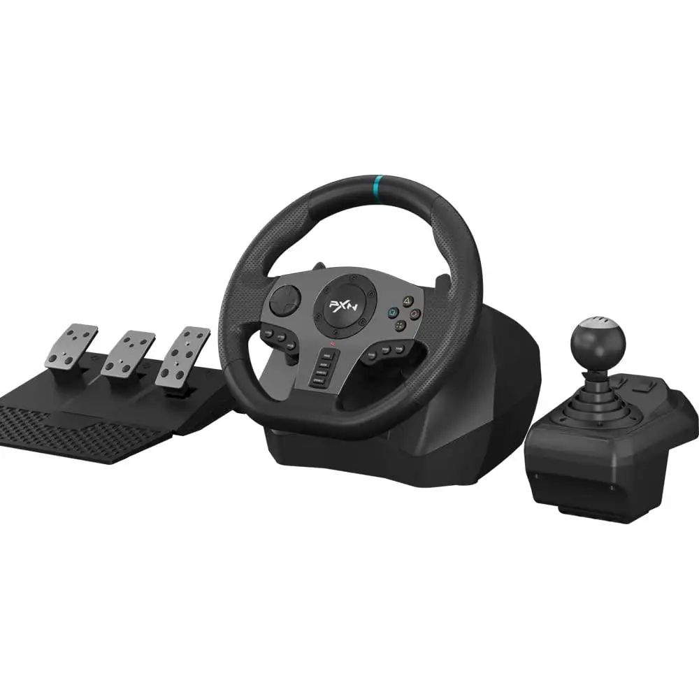 Sundi PXN V9 wired vibration steering wheels for pc, ps3, ps4, xboxone&series, switch, steering wheel set with shifter/pedals