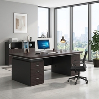 Ensemble bureau et chaise en bois KMJ, poste de travail simple et moderne, bureau d'ordinateur à domicile