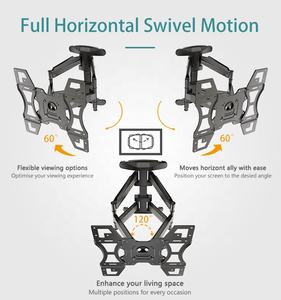 Zeno X7 32-70 pouces support mural TV à mouvement complet pour cintre de télévision rotation d'extension des bras articulés pour support de moniteur - Product Image 3