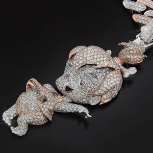 Luxury Moissanite Diamond Pendant Necklace Hip Hop Iced Out Cartoon Pendant for Women Available at Wholesale Prices - Product Image 2