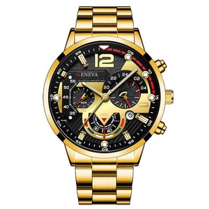 Montre-bracelet à quartz pour homme, en acier inoxydable, avec bracelet en alliage, calendrier à aiguilles, écologique, best-seller transfrontalier - Product Image 4