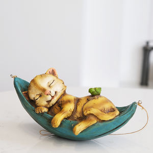 Figura DE ACCIÓN artesanal de resina para decoración del hogar estatuilla de gato de resina personalizada para decoración de jardín - Product Image 1