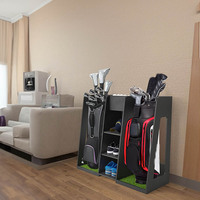 Organisateur de sac de golf en bois support de rangement sac de golf en bois présentoir support étagère