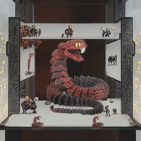 Juguete de Serpiente Impreso en 3D con Articulaciones Móviles, Modelo de Reptil Flexible, Figura de Animal de Plástico, Adorno de Escritorio para Niños