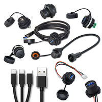 IP67 USB 2,0/3,0 hembra macho conector Cable montaje en Panel tipo C Micro USB para PCB categoría de cable conector USB