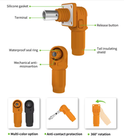 Connecteur haute tension M8, connecteur terminal en cuivre à angle droit 200A/250A/300A pour système de stockage d'énergie