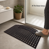 Tapis de porte en caoutchouc à gros trous, antidérapant, drainant, tapis d'entrée robuste, tapis de bienvenue en caoutchouc pour usage intérieur et extérieur