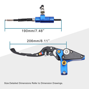 Bomba de <span class=keywords><strong>Freno</strong></span> Hidráulica Ajustable CNC de 22 mm GOOFIT con Maneta de <span class=keywords><strong>Embrague</strong></span> de Cilindro Maestro para Motocicleta de 125 cc ATV Dirt Pit Bike - Product Image 2
