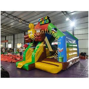Super champignon <span class=keywords><strong>Mario</strong></span> château gonflable avec toboggan fête location chapeau garçon thème rebond Combo pour enfants sautant - Product Image 5