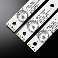 Bande de rétroéclairage LED pour téléviseur 49 pouces, remplacement en aluminium IP65 470mm 4LED MCPCB pour ATA E49DU1000 & JS-D-JP4910-041EC